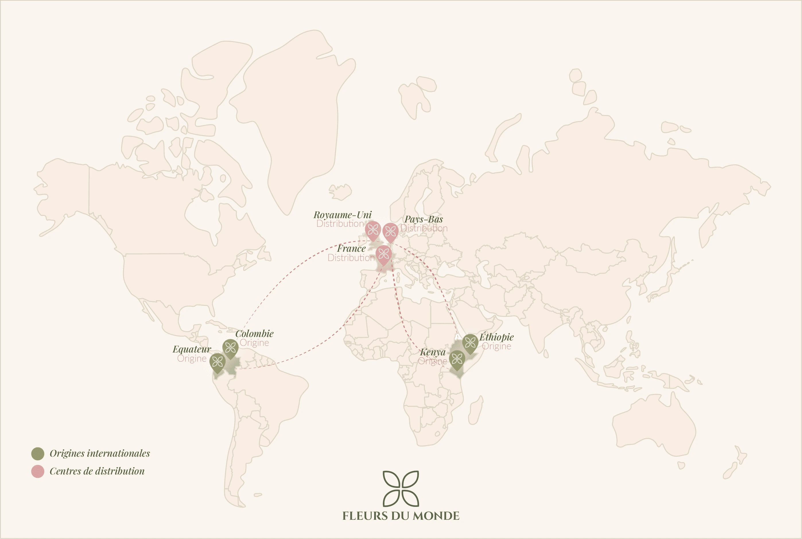 International presence map
